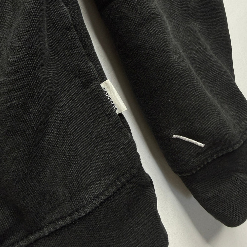 Saturdays New York City Mens Small Black Crewneck Sweatshirt Embroidered Logo - Picture 4 of 7
